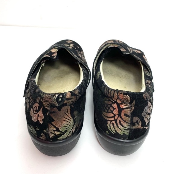 ALEGRIA Lauryn Regal Gold Copper Floral Print Clog Shoes Back Size 7 LAU-557W - Picture 9 of 11